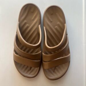 Casual Tan Slide Sandals